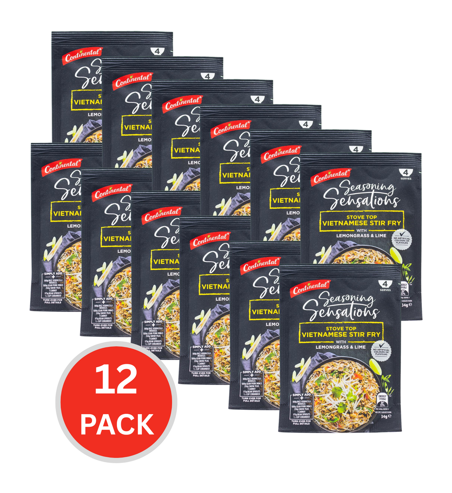 Continental 34g Vietnamese Stir Fry With Lemongrass And Lime (12x Pack)