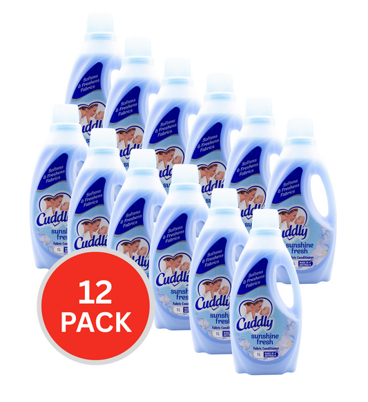 Cuddly Fabric Conditioner Sunshine Fresh Ready To Use 1L (12 Pack)