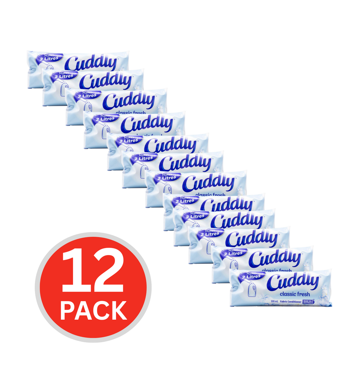 Cuddly 300ml Fabric Conditioner Refill Classic Fresh (12x Pack)