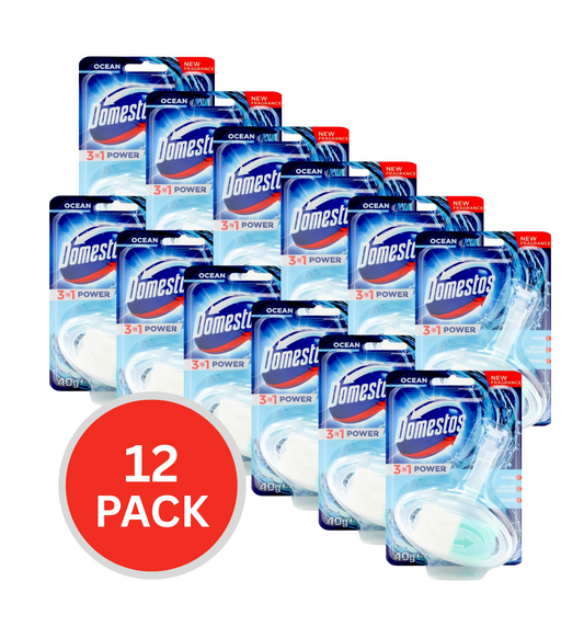 Domestos Toilet Cleaner Cage 3 In 1 Power Ocean 40g (12 Pack)