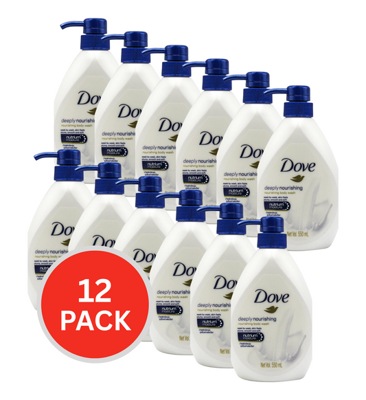 Dove Nourishing Body Wash Deeply Nourishing 550ml (12 Pack)