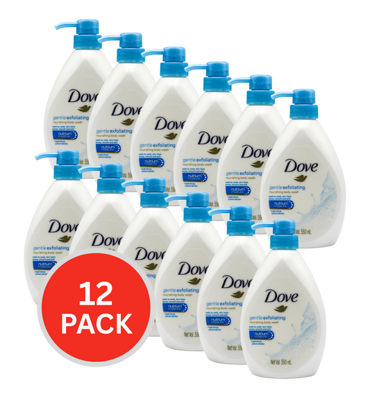 Dove Nourishing Body Wash Gentle Exfoliating 550ml (12 Pack)