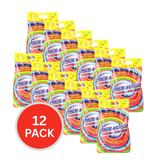 Kwik Active Bag Washing Powder 1kg (12 Pack)