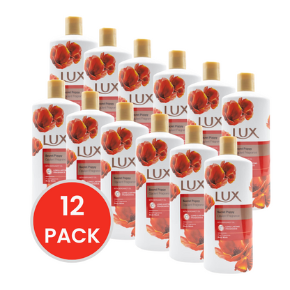 Lux Body Wash Secret Poppy With Bergamot Oil 600ml (12x Pack)