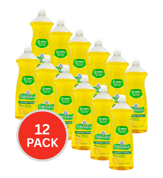 Palmolive Dishwashing Liquid Antibacterial Lemon 750ml (12 Pack)