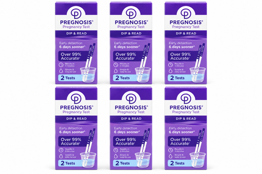 Pregnosis Dip & Read Pregnancy Test 2 Tests x 6