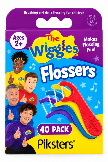 Piksters The Wiggles Kids Flossers 40 Pack x 6