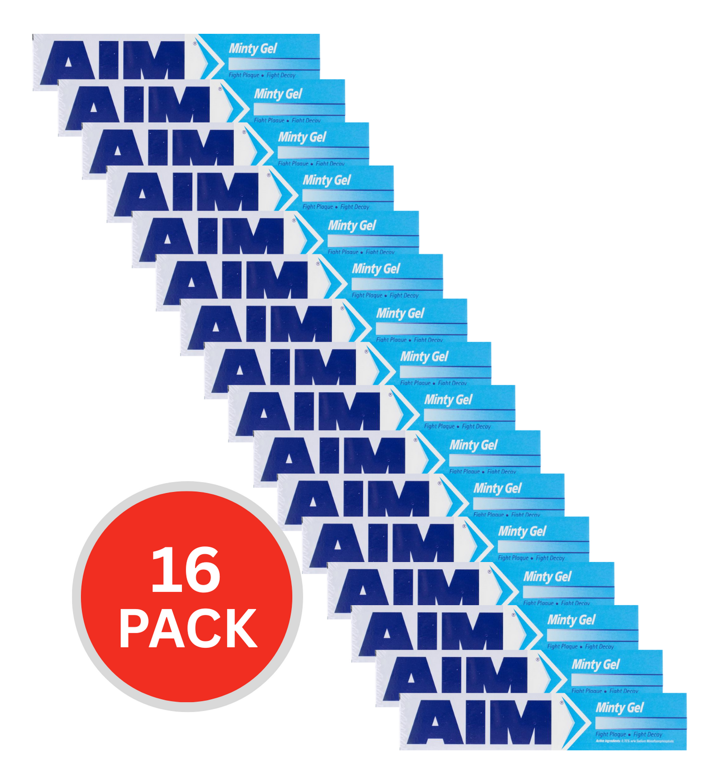 Aim 90g Toothpaste Minty Gel 16 x 3Pk (Value Pack 48)