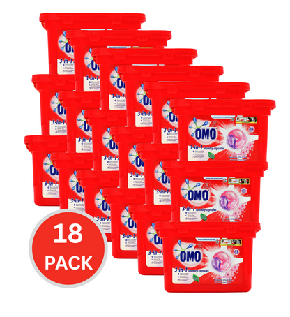 Omo 3-in-1 Laundry Capsules Sakura Blossom Front & Top Loader 18 x 15Pk (270 Capsules)