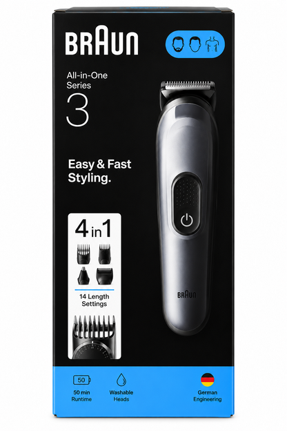 Braun All In One Series 3 4 in 1 Trimmer 14 Length Settings x 5