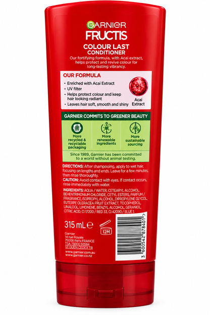 Garnier Fructis Colour Last Conditioner Acai Extract 315mL x 6