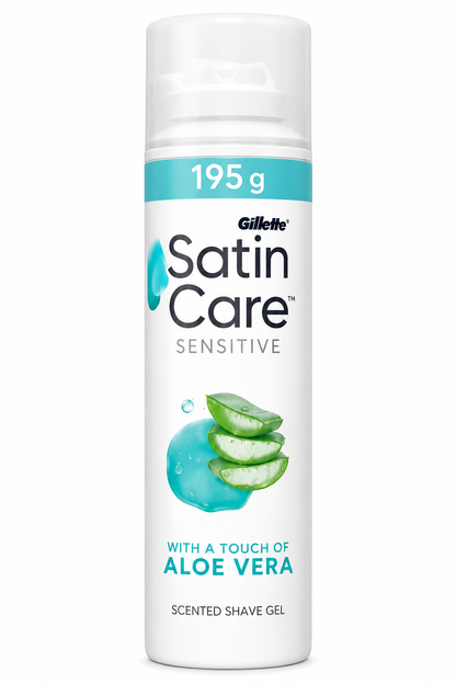 Gillette Satin Care Sensitive Shave Gel Aloe Vera 195g x 18