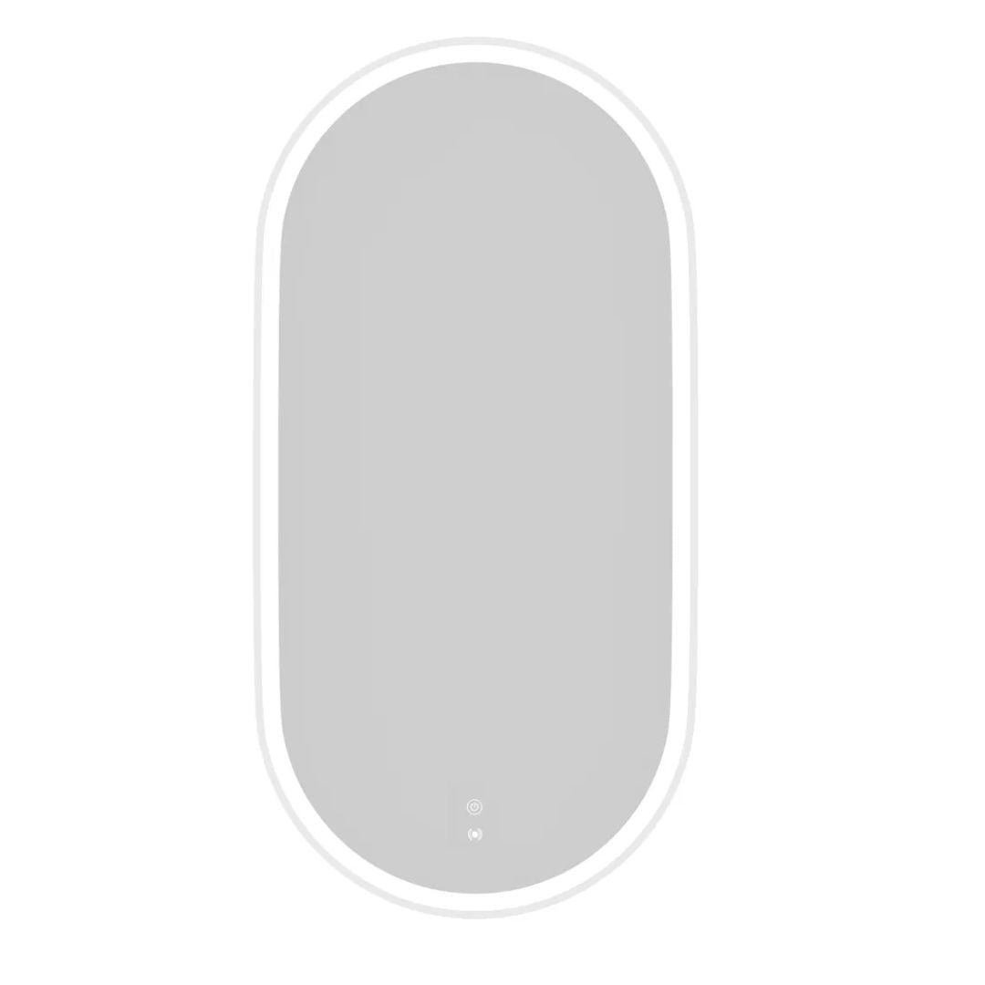LED Noosa 900(H)x450(W) White Metal Frame Mirror