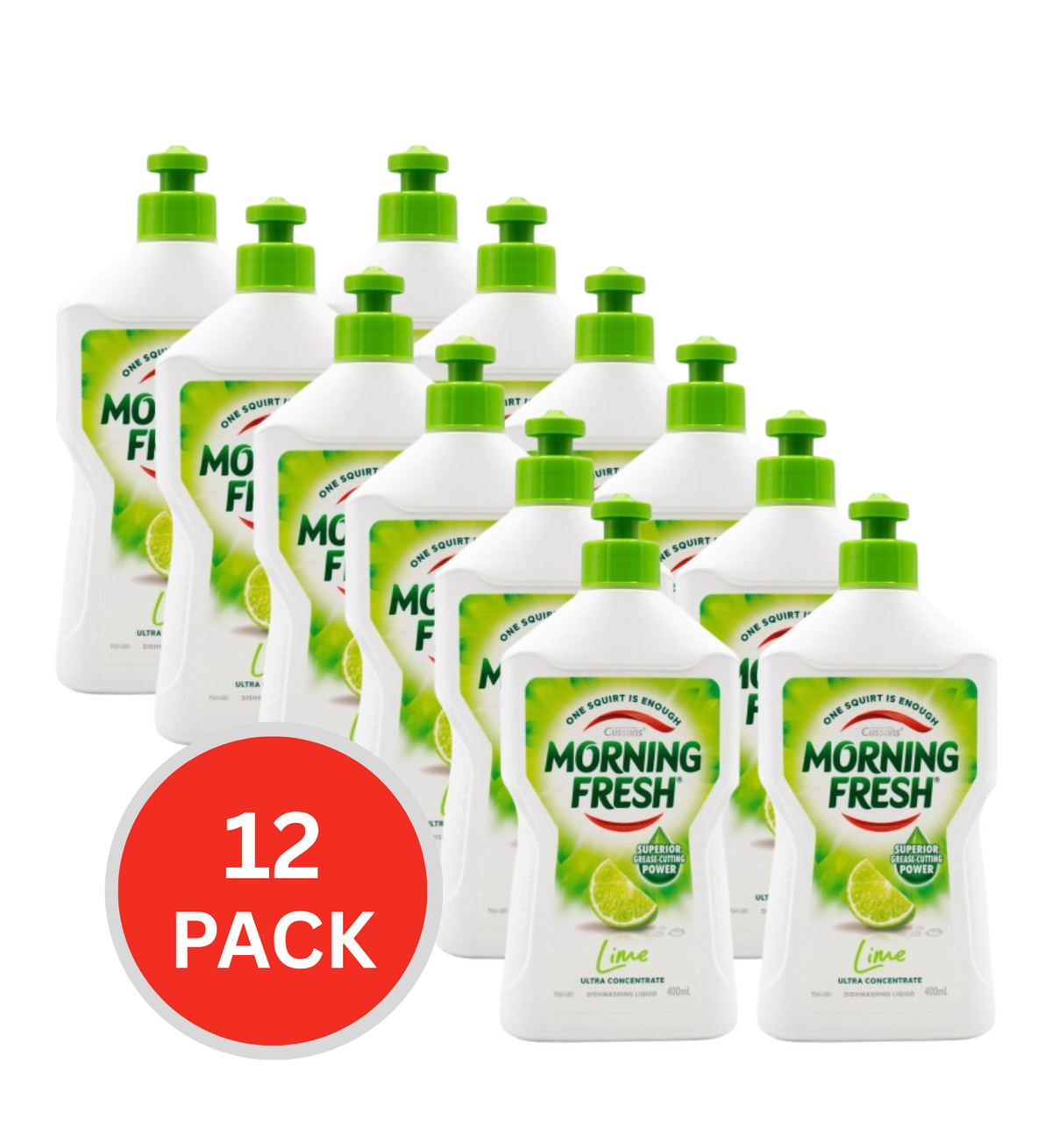 Morning Fresh 400ml Dishwashing Liquid Lime (12x Pack)