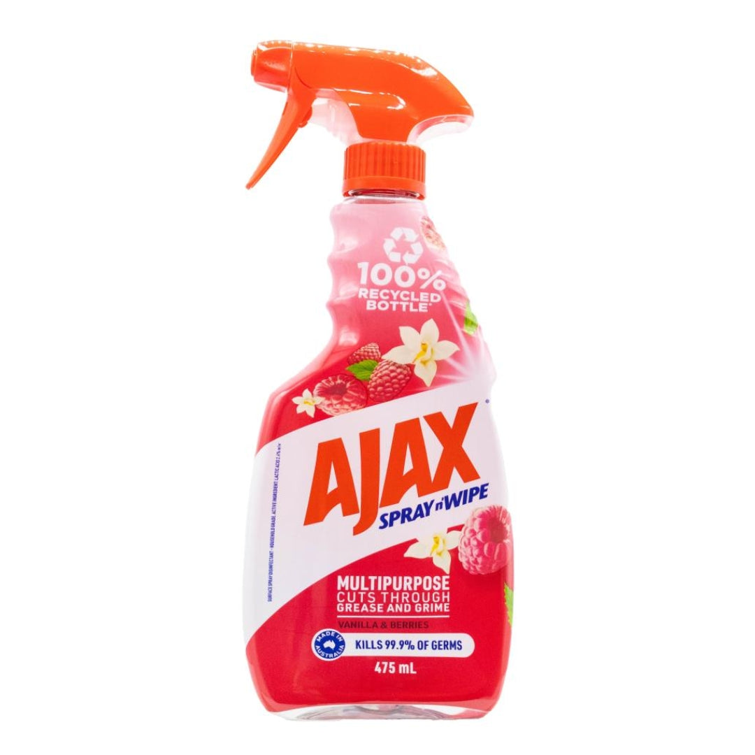 Ajax Spray N Wipe Vanilla & Berries 475mL (10 Pack)
