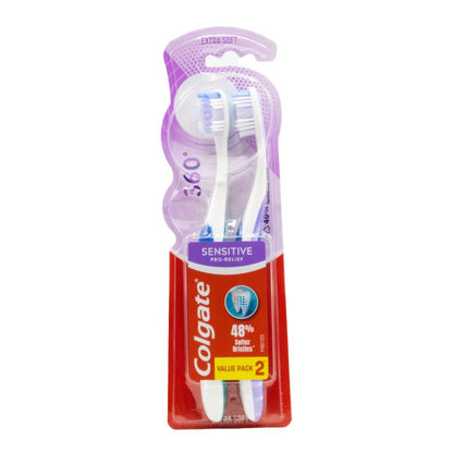 Colgate Sensitive Pro Relief Toothbrush Extra Soft Pk2 (6 Pack)