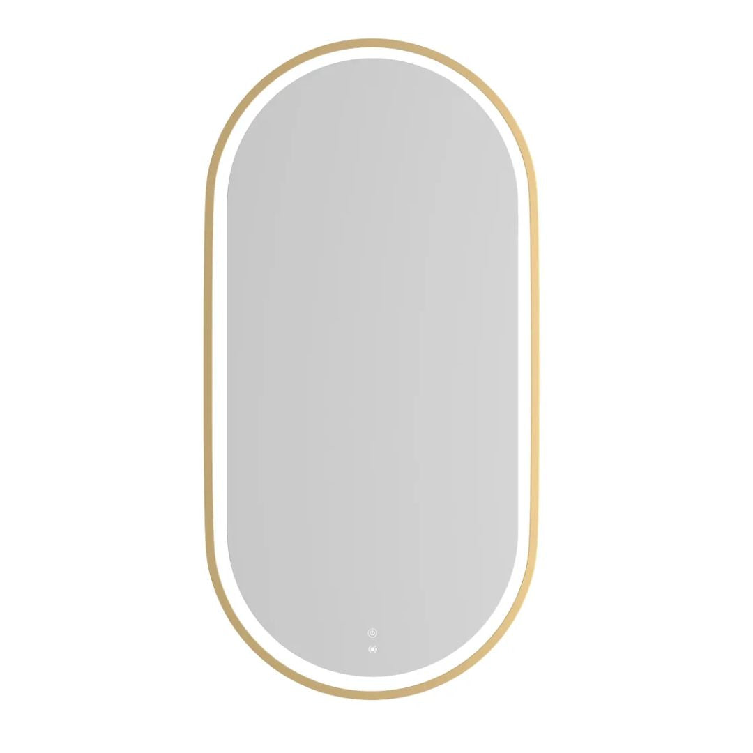 LED Noosa 900(H)x450(W) Gold Metal Frame Mirror