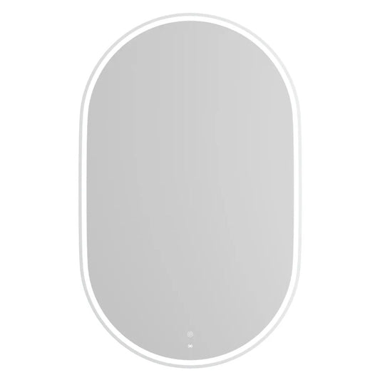 LED Noosa 900(H)x600(W) White Metal Frame Mirror- Install Horizontal or Vertical