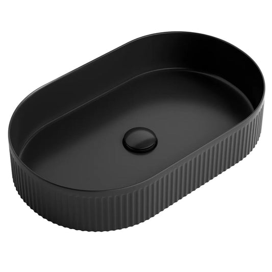Kensington Oval 560x350x120 Matte Black Basin