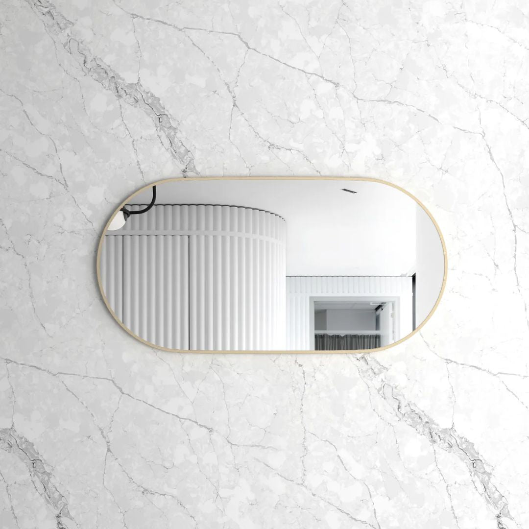 Noosa 1200(W)x600(H) Gold Metal Frame Mirror- Install Horizontal or Vertical
