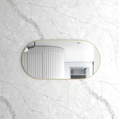 Noosa 1200(W)x600(H) Gold Metal Frame Mirror- Install Horizontal or Vertical