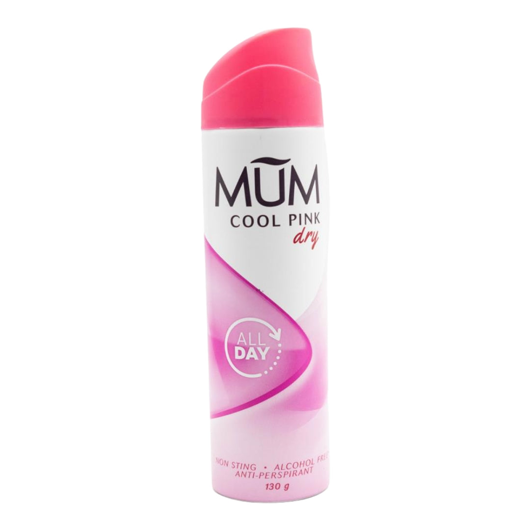 Mum Antiperspirant Spray Cool Pink Dry 130g (6 Pack)