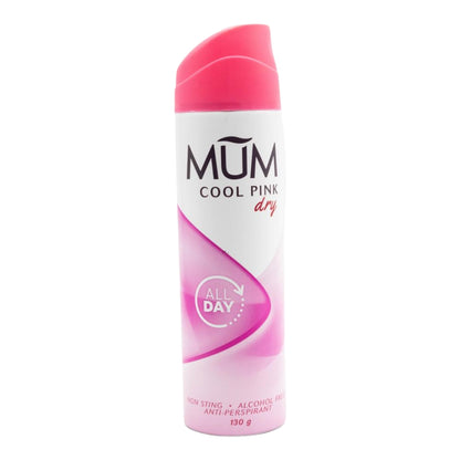 Mum Antiperspirant Spray Cool Pink Dry 130g (6 Pack)