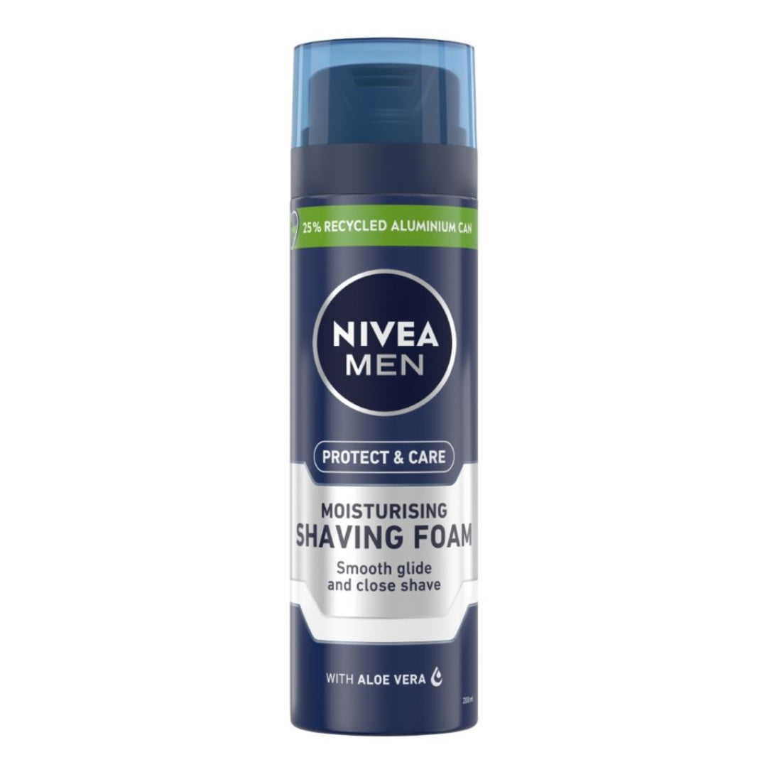 Nivea Men Shaving Foam Protect & Care Aloe Vera 200mL (6 Pack)
