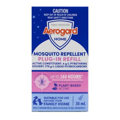 Aerogard Mosquito Repellent Plug In Refill Up To 360 Hours 35ML (2 Pack)