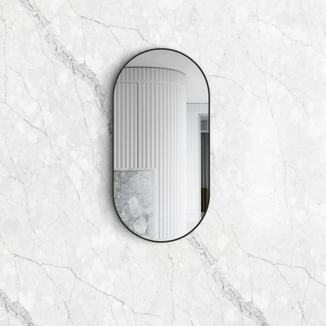 Noosa 900(H)x450(W) Black Metal Frame Mirror