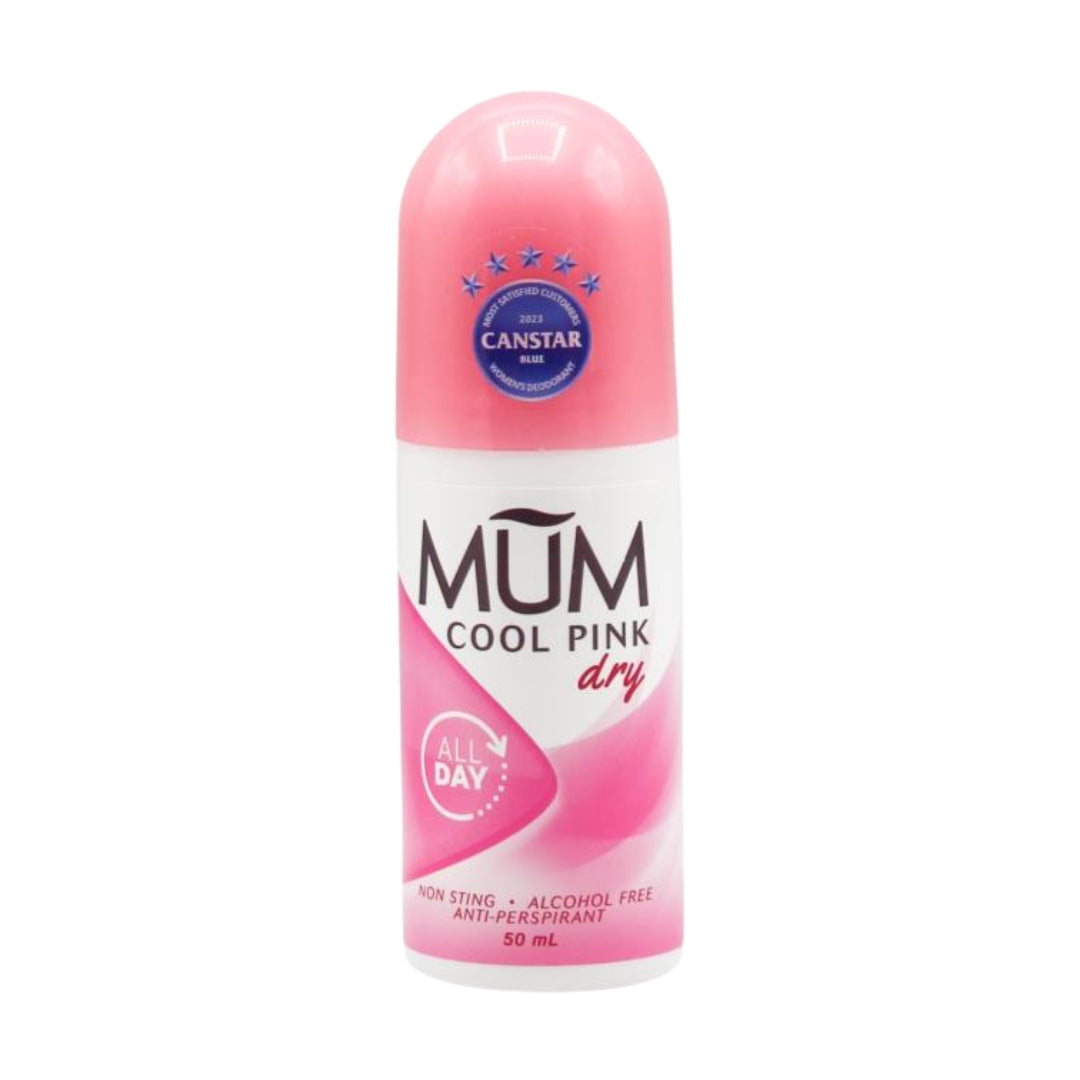 Mum Roll On Antiperspirant Deodorant Cool Pink 50ML (6 Pack)