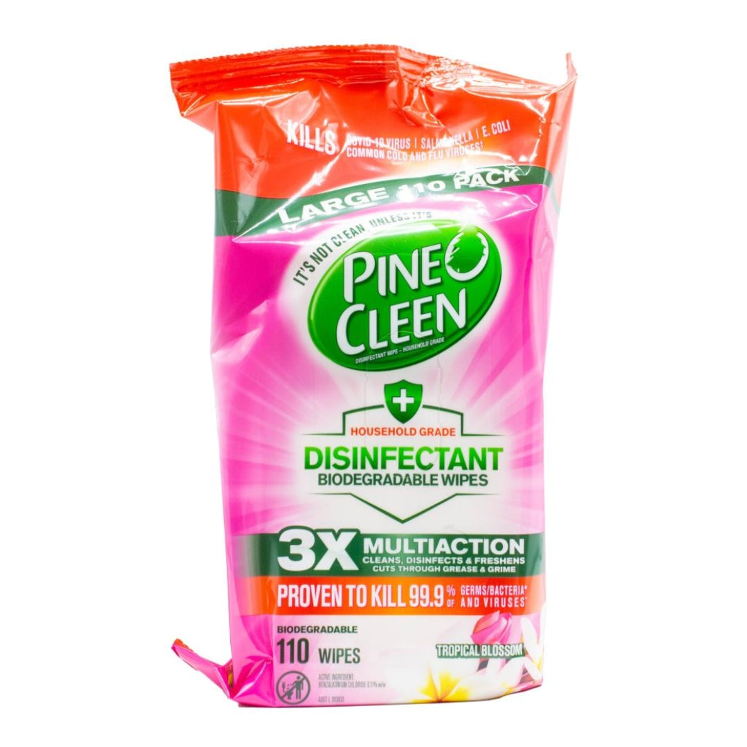 Pine O Cleen Disinfectant Wipes Tropical Blossom PK110 (8 Pack)