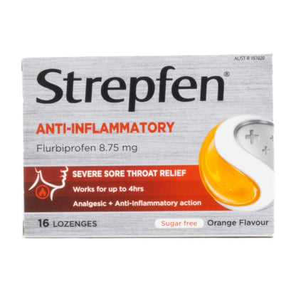 Strepfen Sore Throat Lozenges Orange Sugar Free PK16 (6 Pack)
