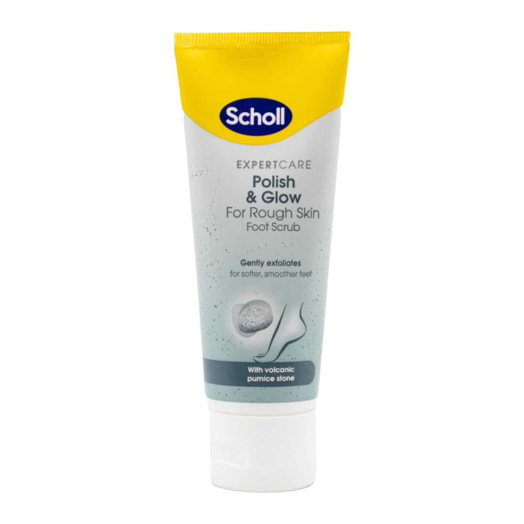 Scholl Expert Care Foot Scrub Polish & Glow Volcanic Pumice 75mL (6 Pack)