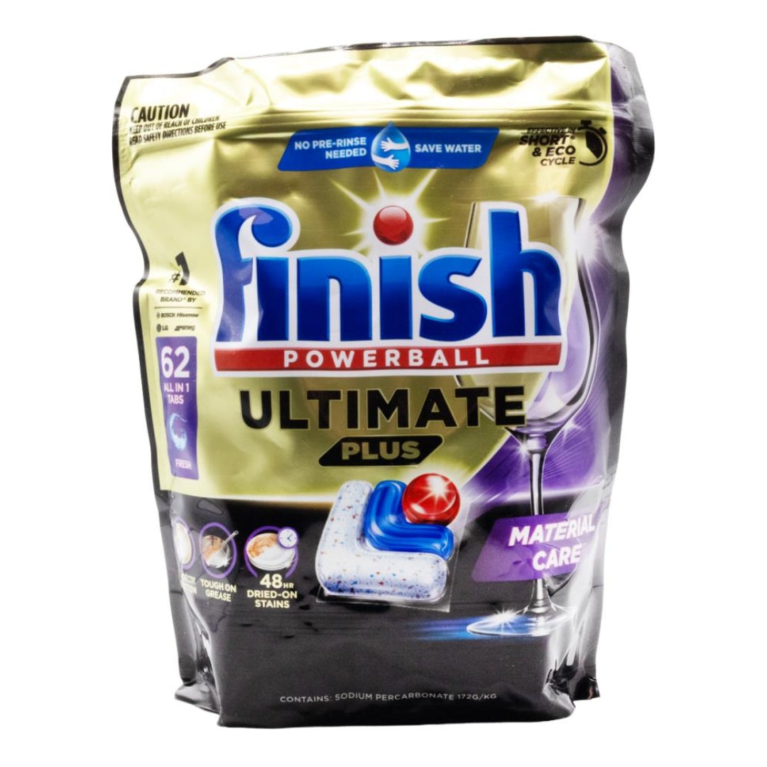 Finish Powerball Ultimate Plus Fresh Dishwasher Tablets PK62 (6 Pack)