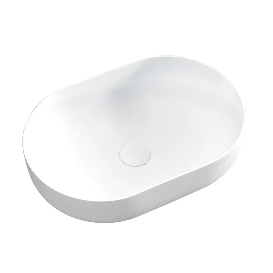Portofino Solid Surface 500x345x140 Matte White Basin NF