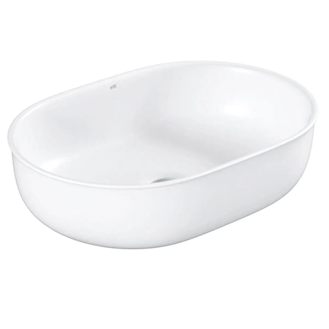 Bronte Oval 500x350x130 Gloss White Basin