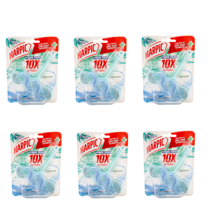 Harpic Toilet Cleaner Cage Hygiene Power Eucalyptus (6PK)