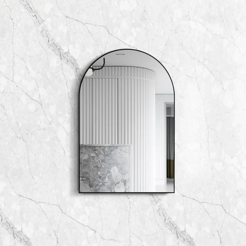 Archie 900(H)x600(W) Black Metal Framed Mirror