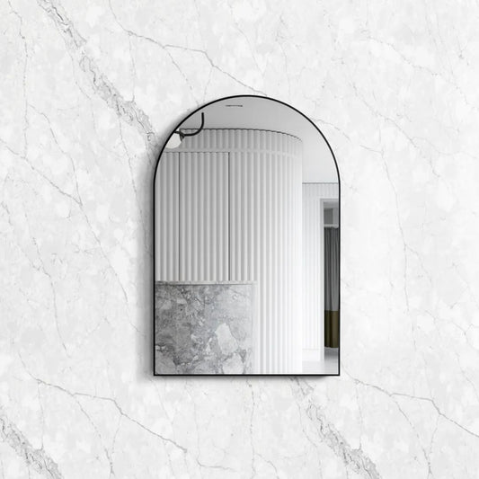 Archie 900(H)x600(W) Black Metal Framed Mirror