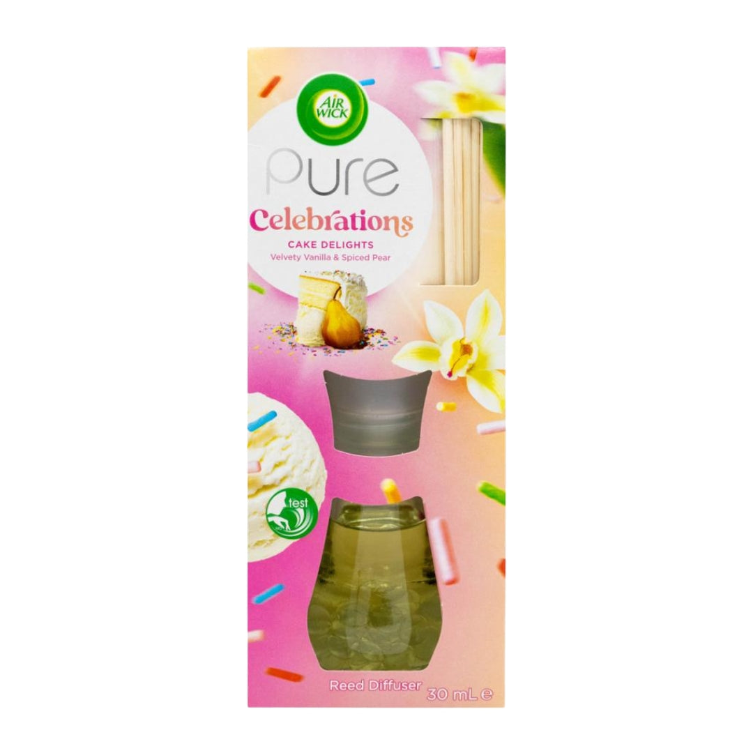 Air Wick 30ML Reed Diffuser Celebrations Cake Delight (4 Pack)