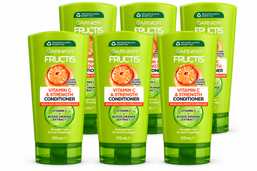 Garnier Fructis Vitamin C Strength Conditioner 315mL Blood Orange 6 Pack
