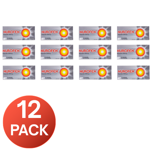 Nurofen Caplets 200mg Targeted Relief 12 Pack (12 Pack, 144 Tablets)