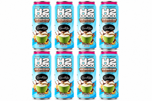 H2 Coco Darrell Lea Coconut Rough Cookies Coconut Water 500mL x 8