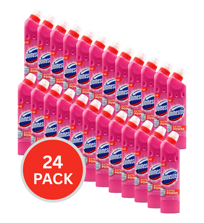 Domestos 500ml Thick Bleach Extra Power Pink Power (24x Pack)
