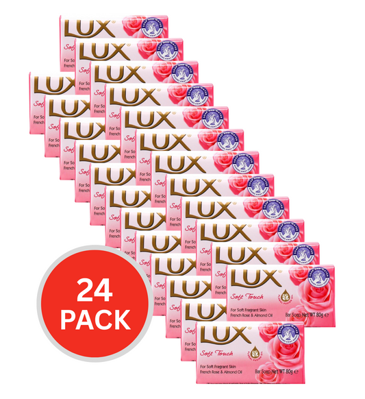 Lux Soap Bar Soft Touch 80g (24 Pack)
