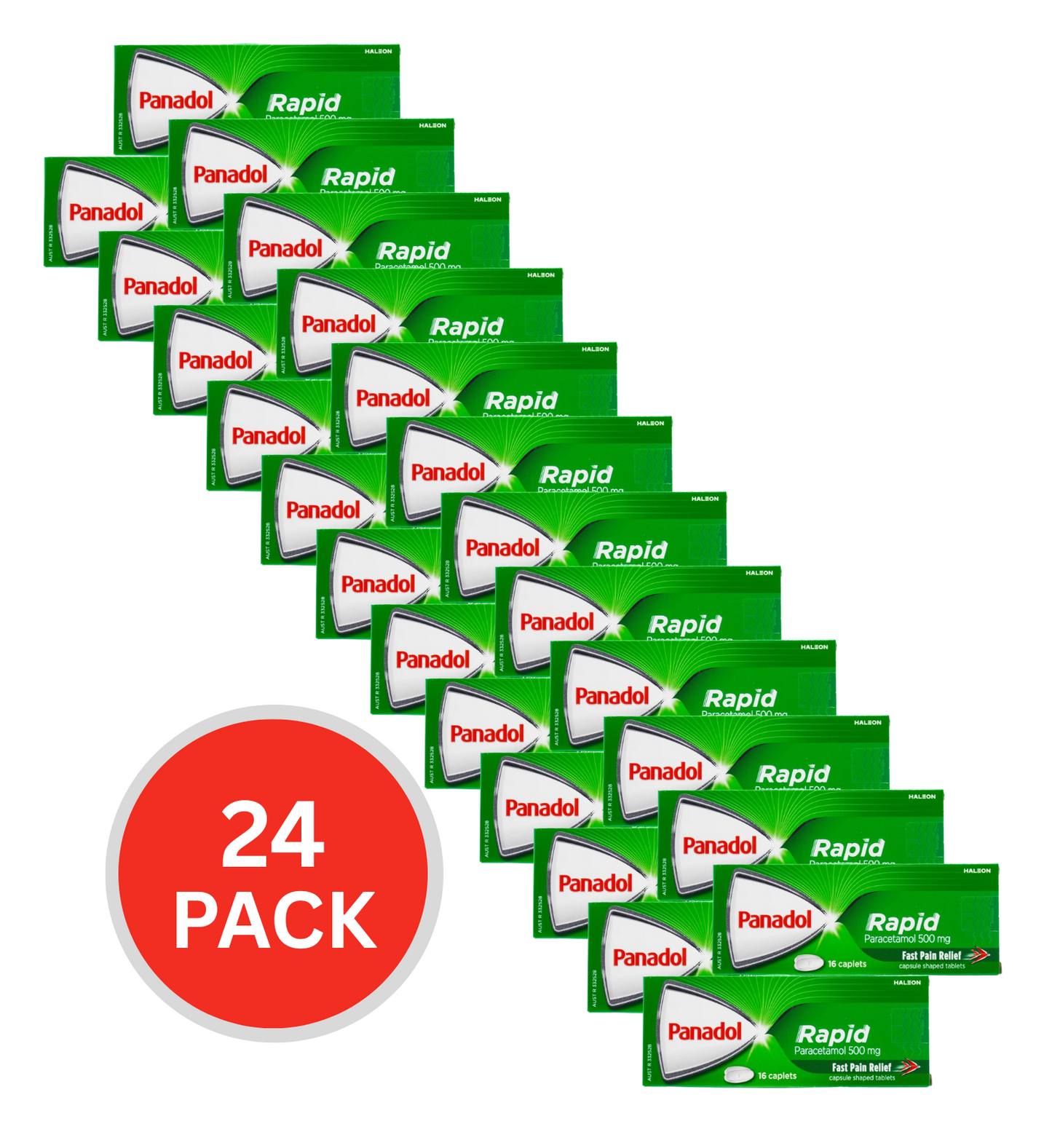Panadol Pk16 Caplets Rapid Paracetamol 500mg (24x Pack)