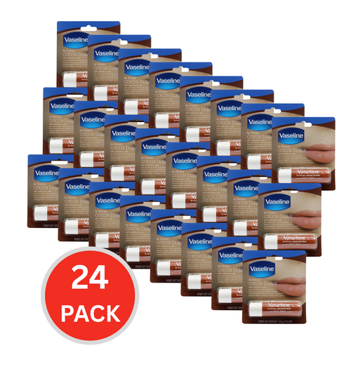 Vaseline 4.8g Lip Therapy Cocoa Butter With Petroleum Jelly (24x Pack)