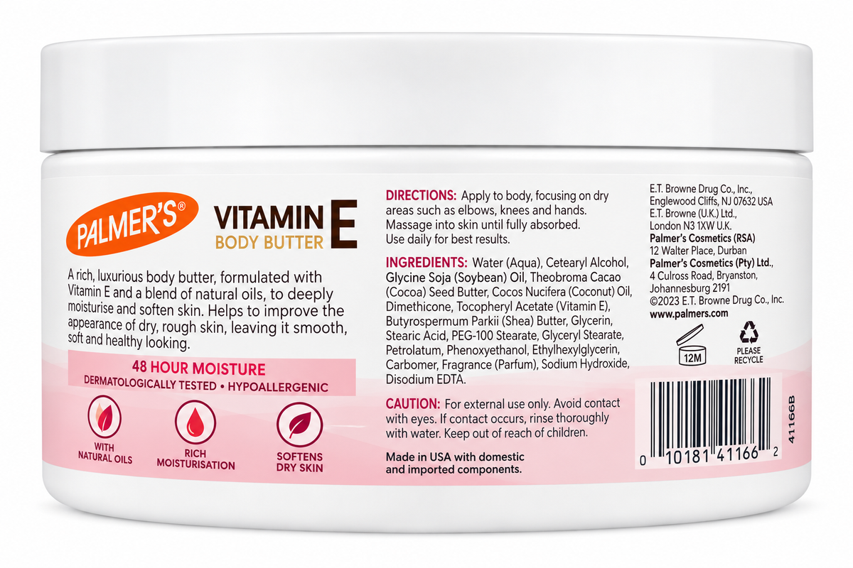 Palmers Vitamin E Body Butter 200g x 3