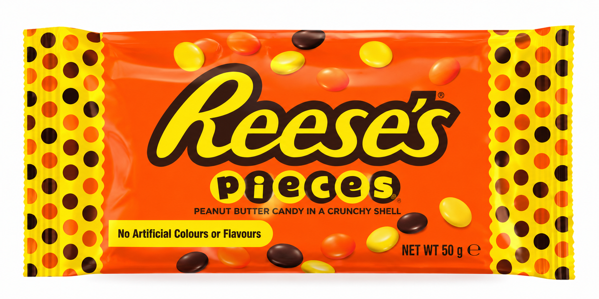 Reeses Pieces Peanut Butter Candy Crunchy Shell 50g x 20